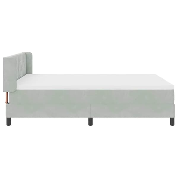 vidaXL Box spring seng med madras Lysegrå 200 x 160 cm Polyester