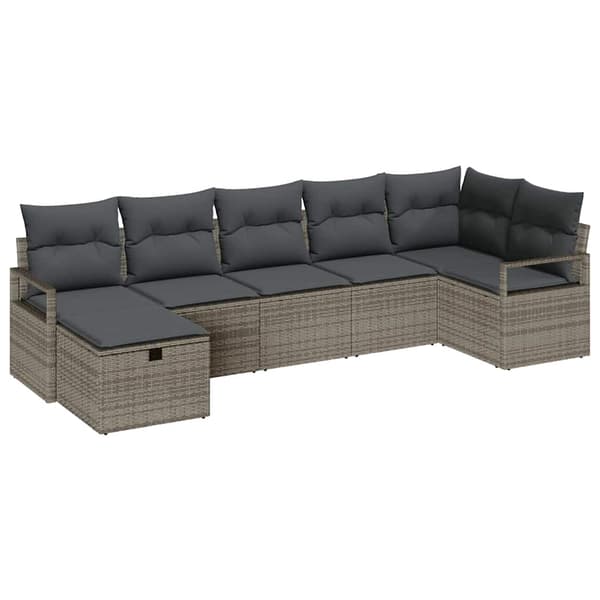 vidaXL Sofa Sæt med pude 5 pcs polyrattan