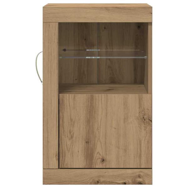 vidaXL LED Sideboard 2 pcs Artisan Egetræ 41 x 37 x 67 cm