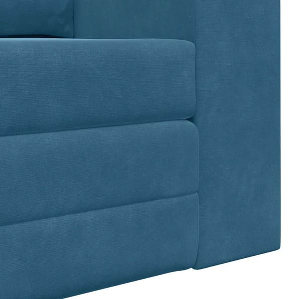 vidaXL Sovesofa 60cm Blå Fløjl