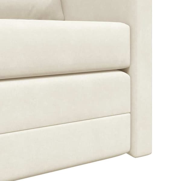 vidaXL Sovesofa 122cm Creme Fløjl