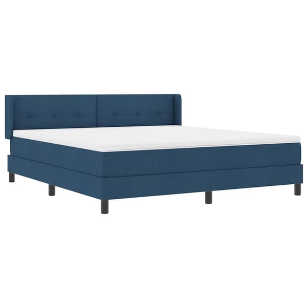 vidaXL Box spring seng med madras Blå 200 x 180 cm Polyester