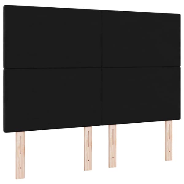 vidaXL Hovedgærde Sort 144 cm Fløjl