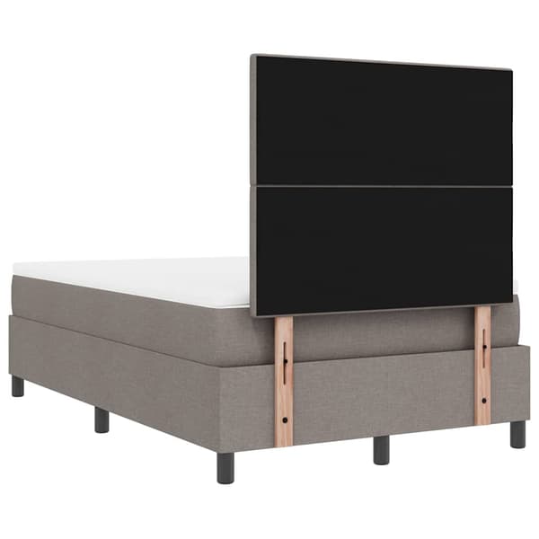 vidaXL Box spring seng med madras Gråbrun 120 x 190 cm Stof