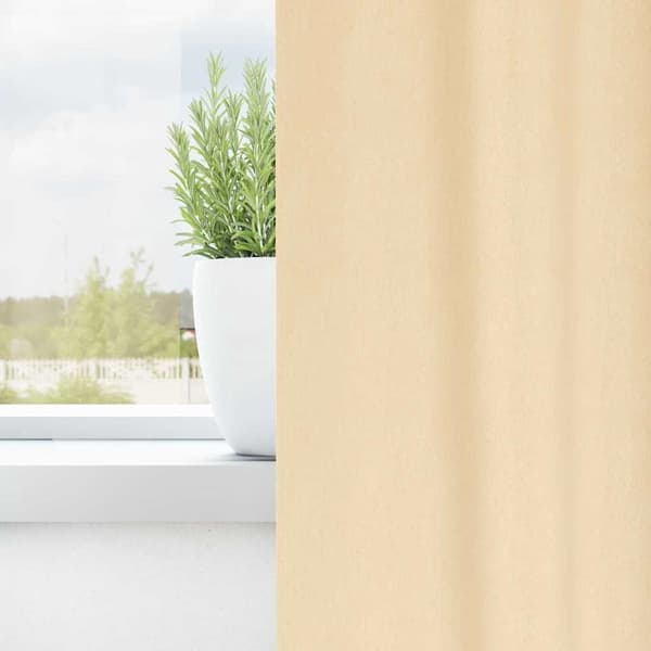 vidaXL Gardiner med gardiner 2 pcs Creme Polyester