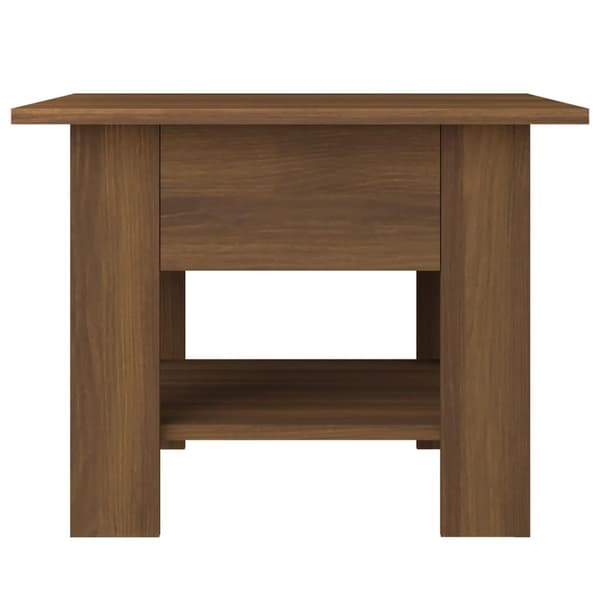 vidaXL sofabord 55x55x42 cm spånplade brun egetræsfarve