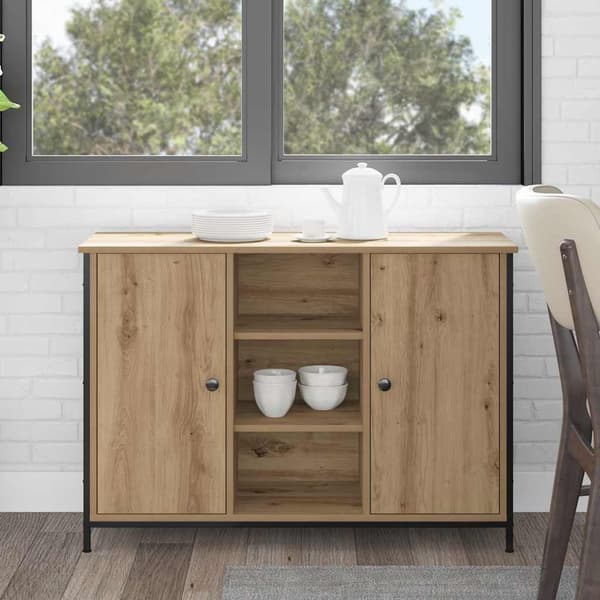 vidaXL Sideboard Artisan Egetræ 100 x 35 x 70 cm