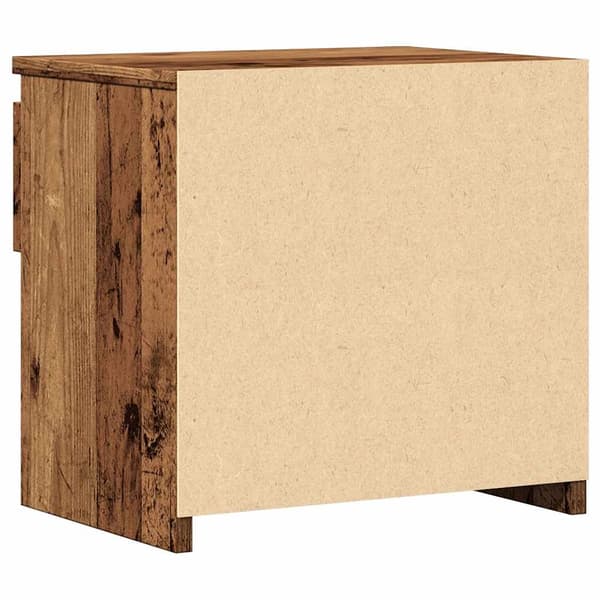 vidaXL sengeborde 2 stk. 40x30x39 cm spånplade antikt træ