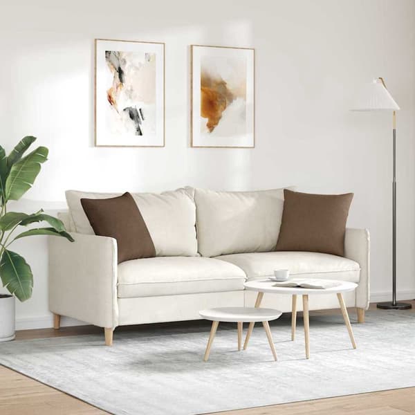 vidaXL Sofapuder 2 pcs Brun 45 x 45 cm Stof