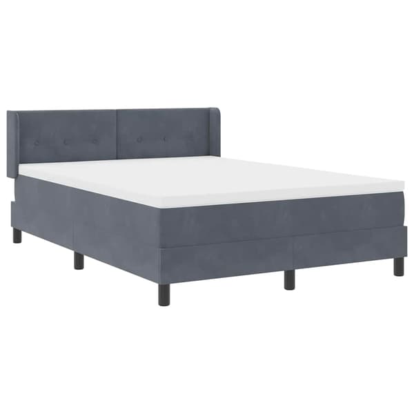 vidaXL Box spring seng med madras Mørkegrå 200 x 160 cm Polyester