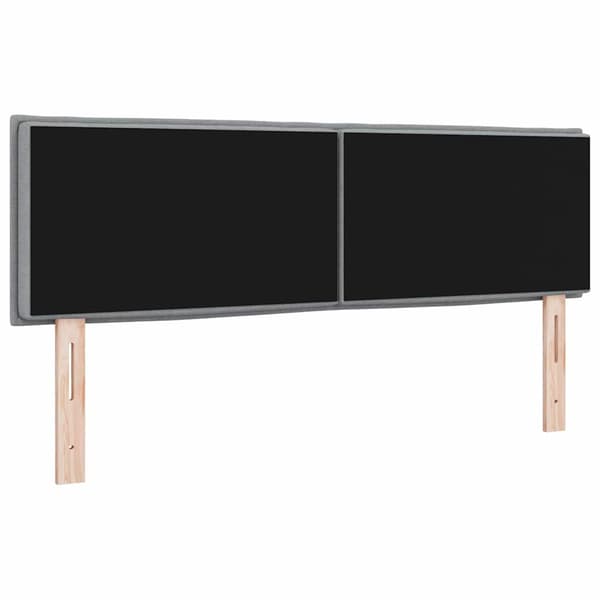 vidaXL Hovedgærde Lysegrå 144 cm Stof