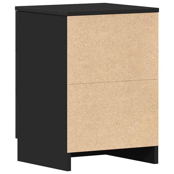 vidaXL sengeskab 38 x 35 x 56 cm spånplade sort