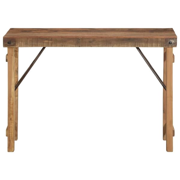 vidaXL Endebord Brun 110 x 35 x 76 cm Solid genbrugs træ