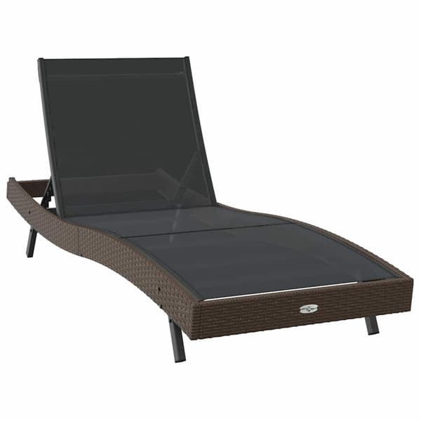 vidaXL Solstol 2 pcs Sort og Brunt polyrattan