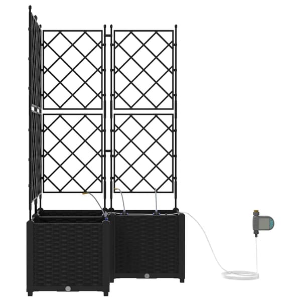 vidaXL Have Blomsterkrukke 3 pcs Sort Stål