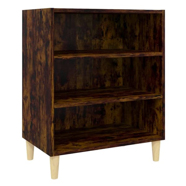 vidaXL skænk 57x35x70 cm spånplade røget egetræsfarve