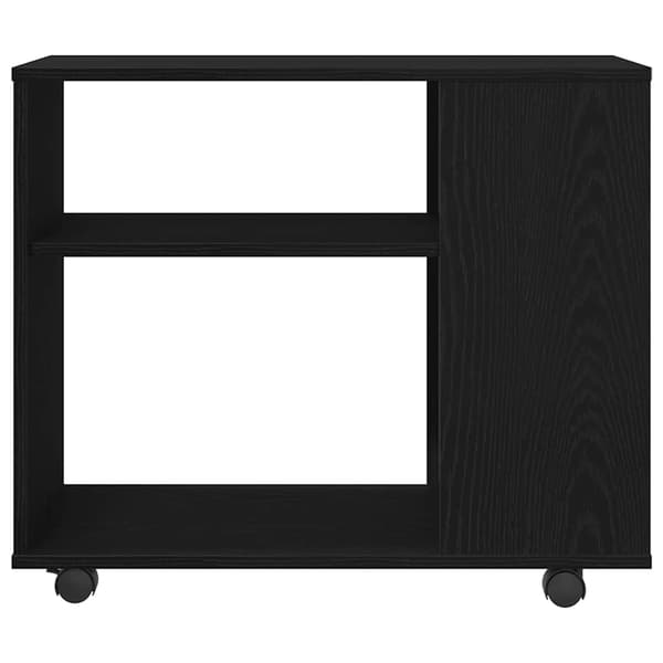 vidaXL sidebord sort egetræ 70x35x60 cm konstrueret træ