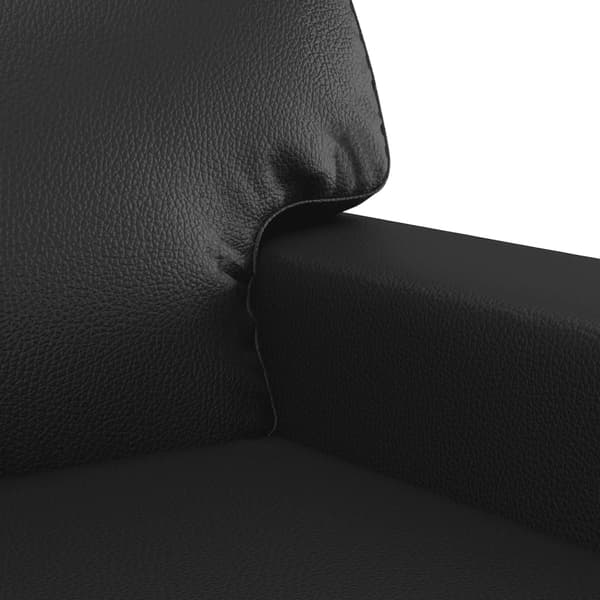 vidaXL sofasæt 2 dele med puder kunstlæder sort