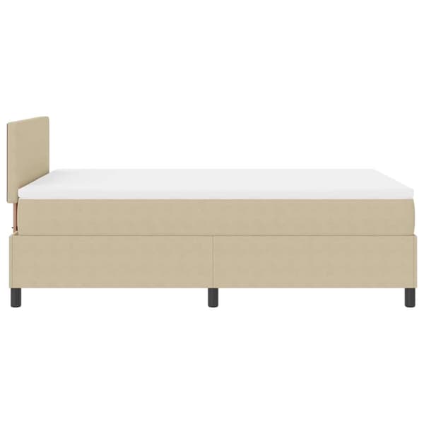 vidaXL Box spring seng Lys Grå og Hvid 120 x 190 cm Velourstof