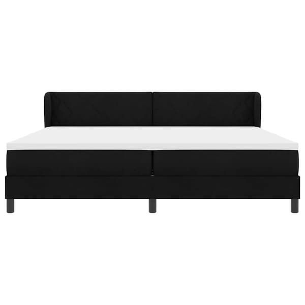 vidaXL Box spring seng med madras Sort 200 x 200 cm Stof
