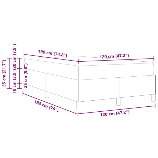 vidaXL Sengeramme Lysegrå 4FT Small Double stof