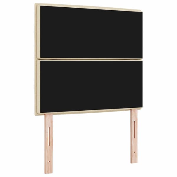 vidaXL Hovedgærde Creme 90 cm Stof