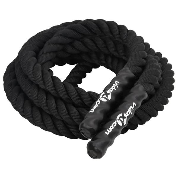 vidaXL battle rope 9 m 6,8 kg polyester sort