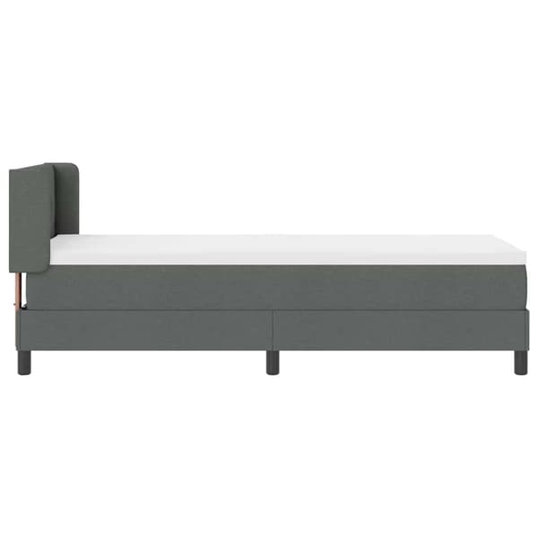 vidaXL Box spring seng med madras Mørkegrå 200 x 80 cm Polyester