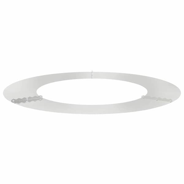 vidaXL Flad træring Sølv Ø50 / 80 cm Rustfrit stål