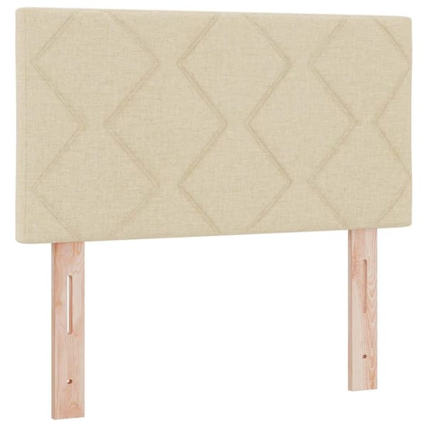 vidaXL Box spring seng med madras Creme 200 x 80 cm Polyester