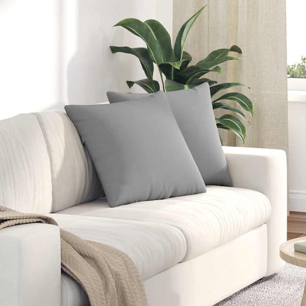 vidaXL Sofapuder 2 pcs Skygrå 50 x 50 cm Stof