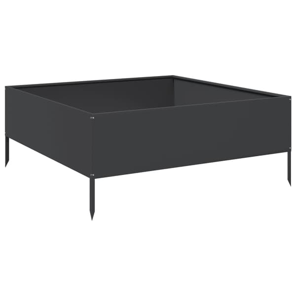 vidaXL højbed 100x100x25 cm stål sort