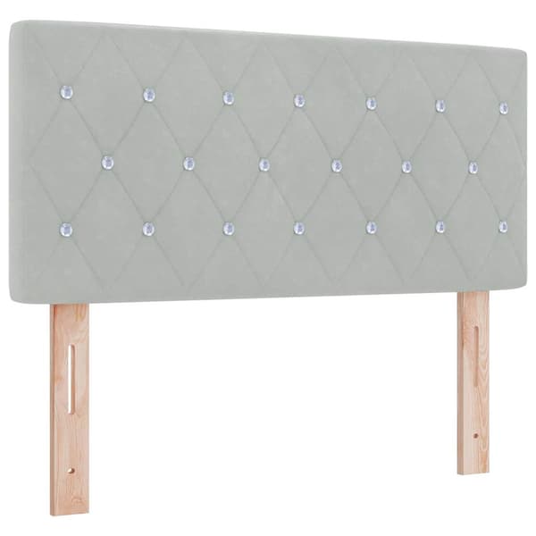 vidaXL Box spring seng med madras Lysegrå 200 x 100 cm Polyester