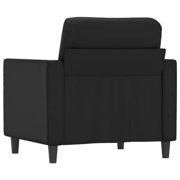 vidaXL lænestol 60 cm kunstlæder sort