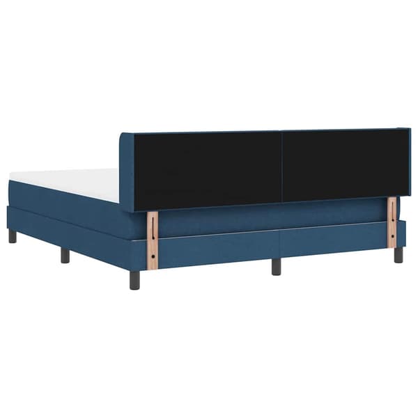 vidaXL Box spring seng med madras Blå 200 x 180 cm Polyester