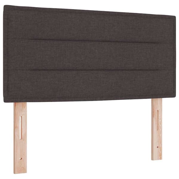 vidaXL Box spring seng med madras Mørk Brun 200 x 80 cm Polyester