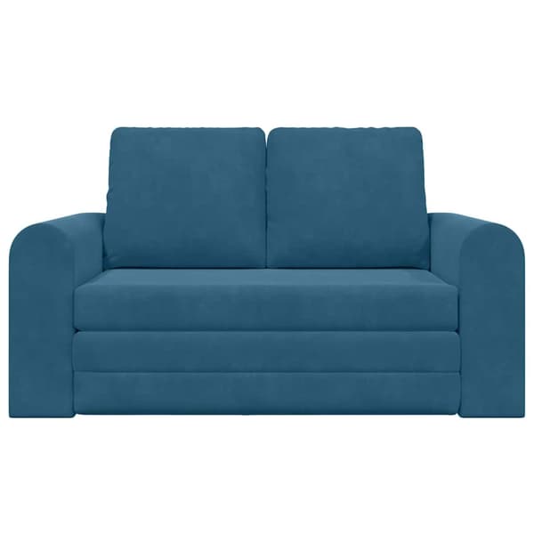 vidaXL Sovesofa 60cm Blå Fløjl