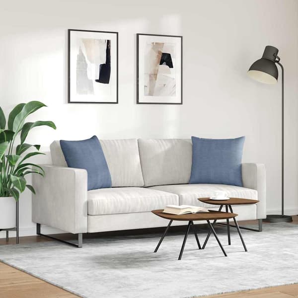 vidaXL Sofapuder 2 pcs Blå 50 x 50 cm Velourstof