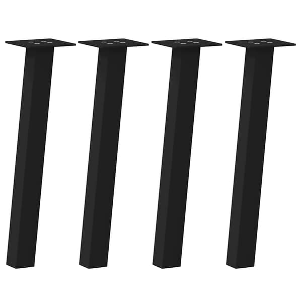 vidaXL sofabordsben 4 stk. sort 42 cm stål