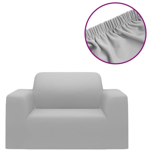 vidaXL elastisk sofabetræk polyesterjersey grå