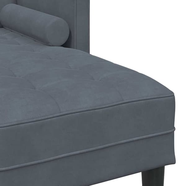 vidaXL Sofa Sæt med pude 2 pcs Mørkegrå Polyester