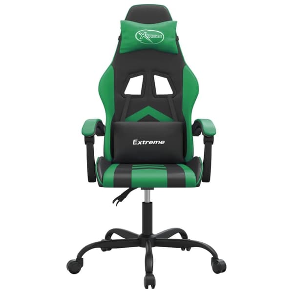 vidaXL gamingstol kunstlæder sort og grøn