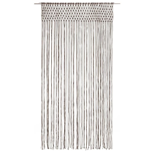 vidaXL macramégardin 140x240 cm bomuld gråbrun