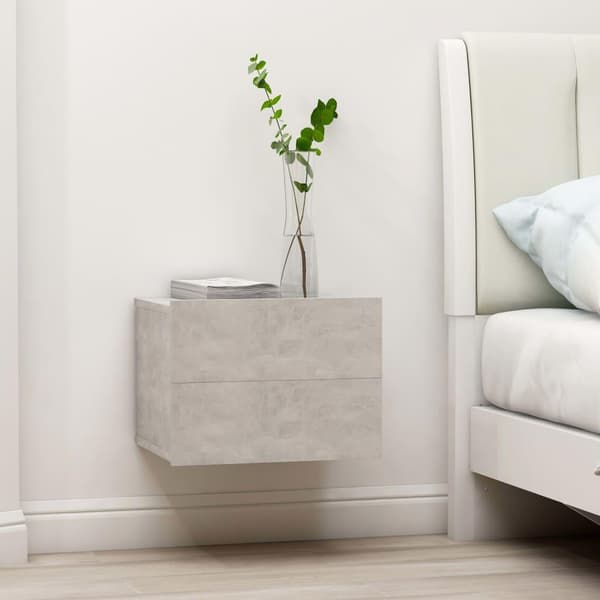 vidaXL sengeskab 40x30x30 cm spånplade betongrå