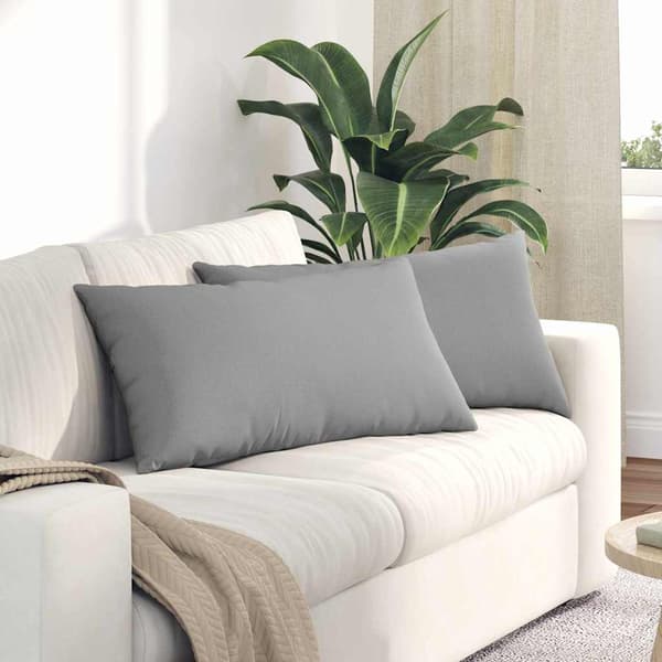 vidaXL Sofapuder 2 pcs Skygrå 80 x 40 cm Stof