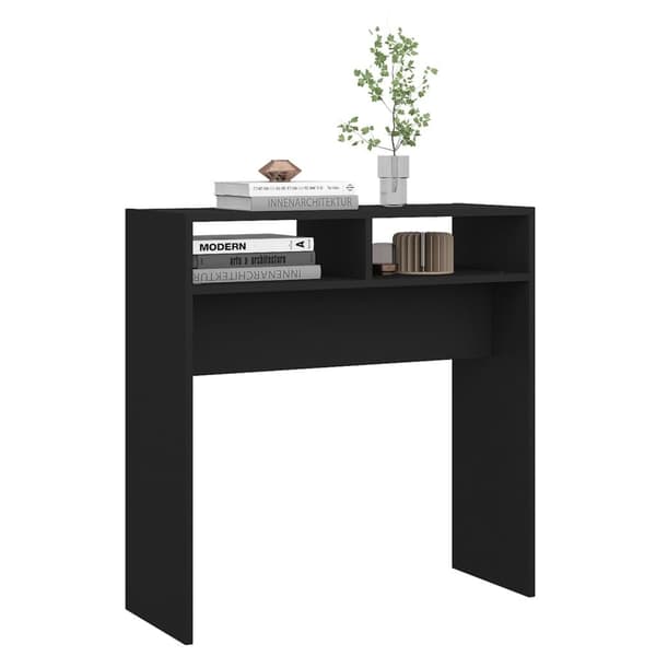 vidaXL konsolbord 78x30x80 cm spånplade sort
