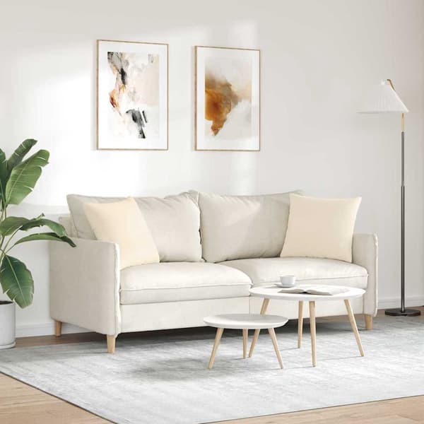 vidaXL Sofapuder 2 pcs Beige 45 x 45 cm Stof