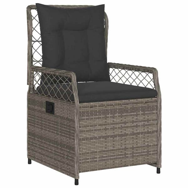 vidaXL Have Spisebordssæt 7 pcs Grå polyrattan