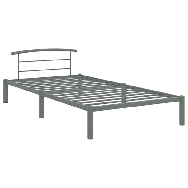 vidaXL sengestel 90x200 cm metal grå change1