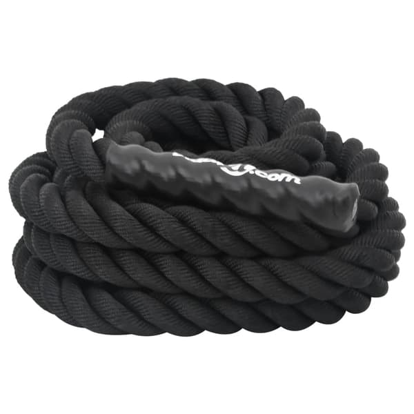 vidaXL battle rope 9 m 6,8 kg polyester sort